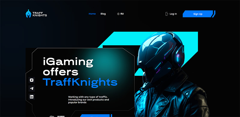 TraffKnights Partners website & screenshot
