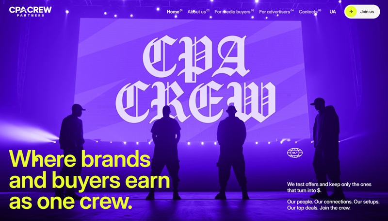 CPA Crew website & screenshot