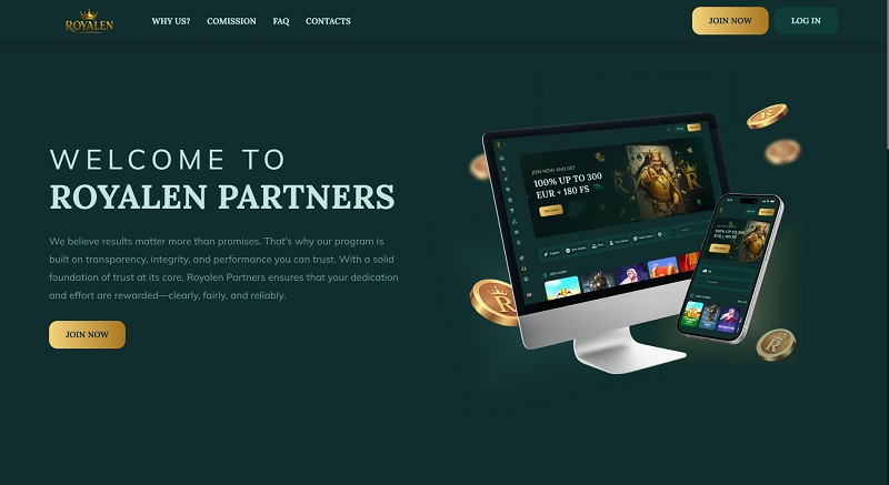 Royalen Partners website & screenshot