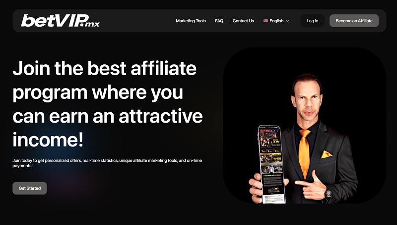 BetVip Afiliados website & screenshot