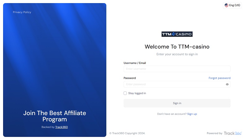 TTMcasino Partners website & screenshot