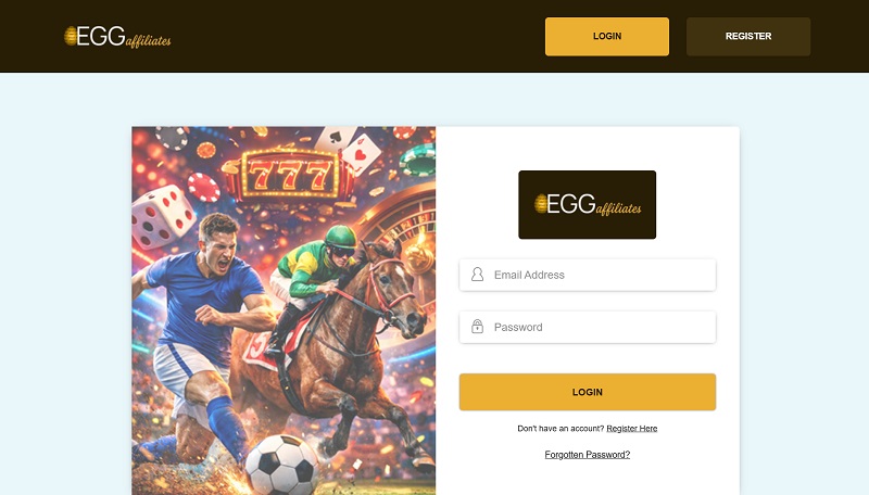 EGG Affiliates website & screenshot