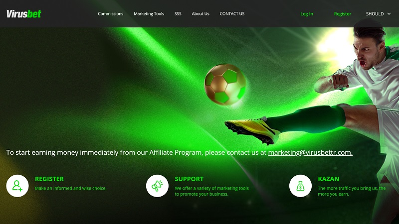 VBet Affiliates TR website & screenshot