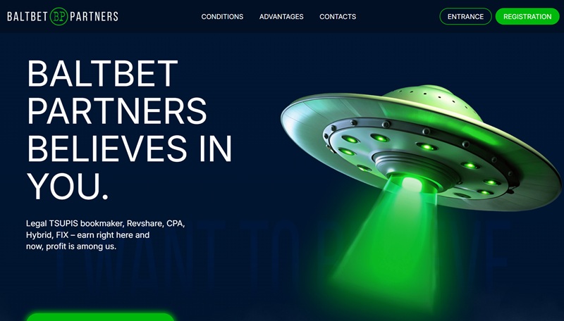 Baltbet Partners website & screenshot
