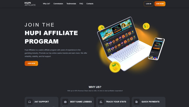 Hupi Partners website & screenshot