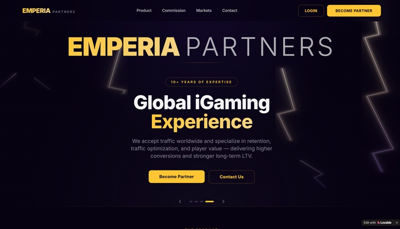 EmperiaPartners website & screenshot