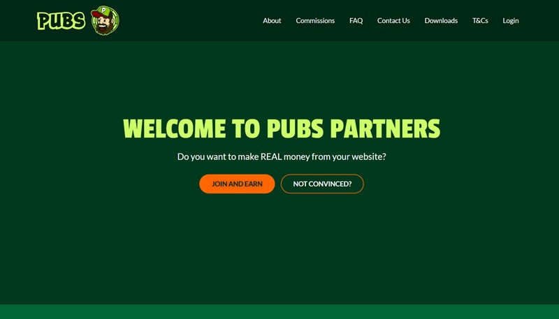 Pubs Partners website & screenshot