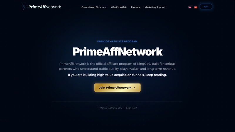 PrimeAffNetwork website & screenshot