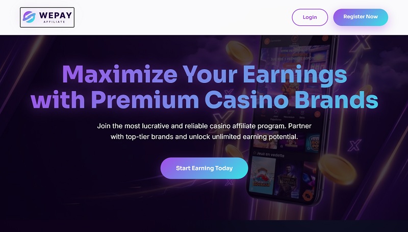 We Pay Affiliates website & screenshot