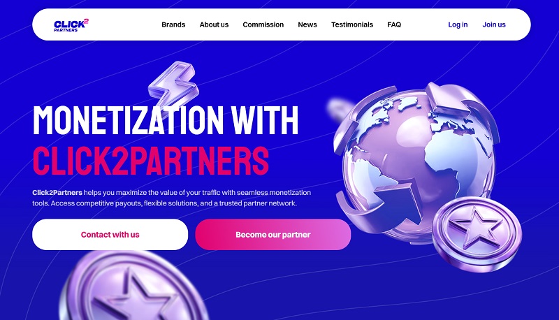Click2 Partners website & screenshot