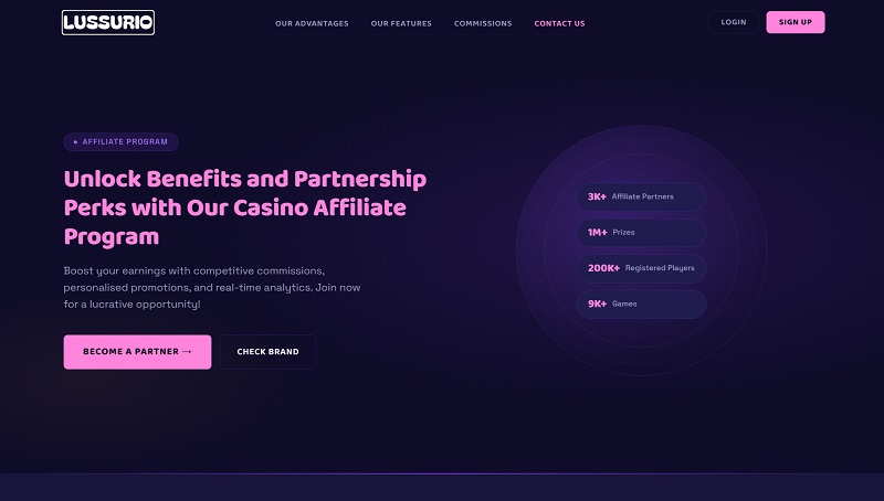 Lussurio Partners website & screenshot