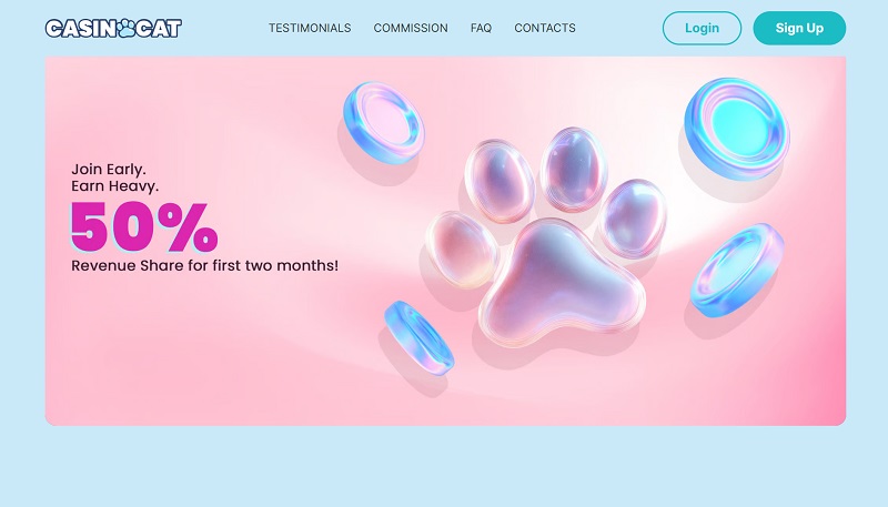 CasinoCat Partners website & screenshot