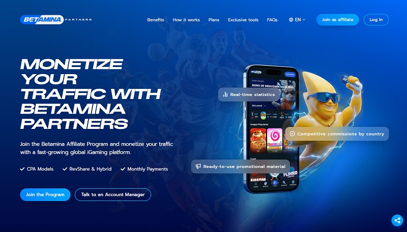 Betamina Partners website & screenshot