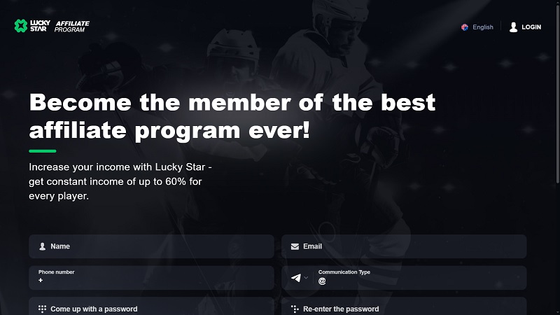 Lucky Star Affiliates website & screenshot
