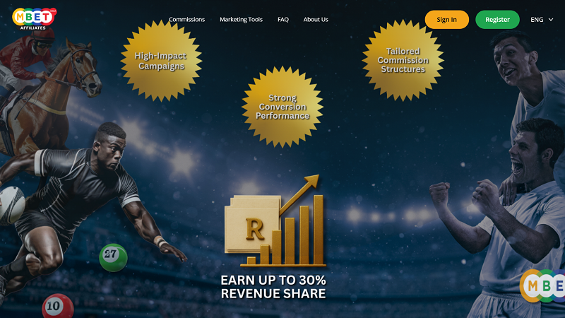 MBet Affiliates website & screenshot