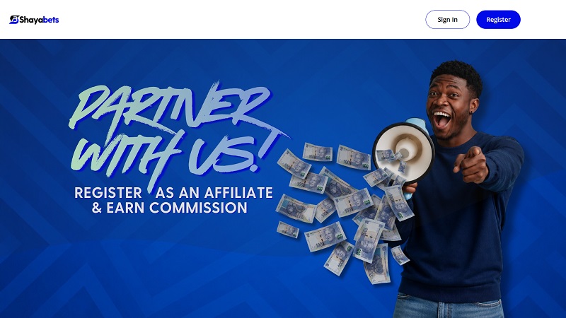 ShayaBets Affiliates website & screenshot