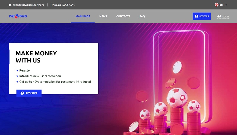 WePari Partners website & screenshot