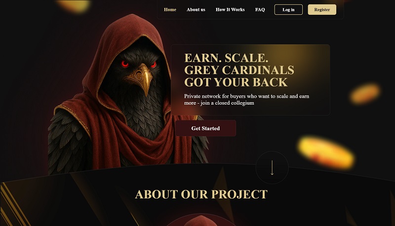 Grey Cardinals website & screenshot