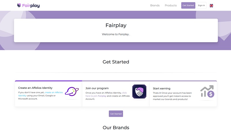 FairPlay Affiliate website & screenshot