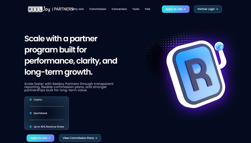 ReelJoy Partners website & screenshot