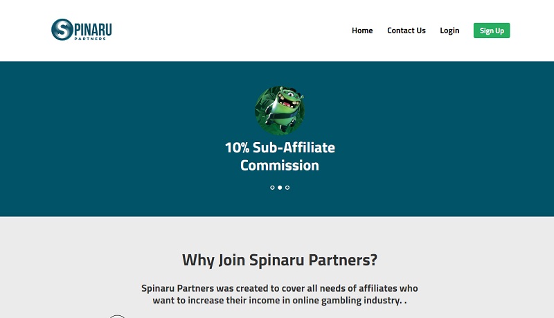 Spinaru Partners website & screenshot with commission plans