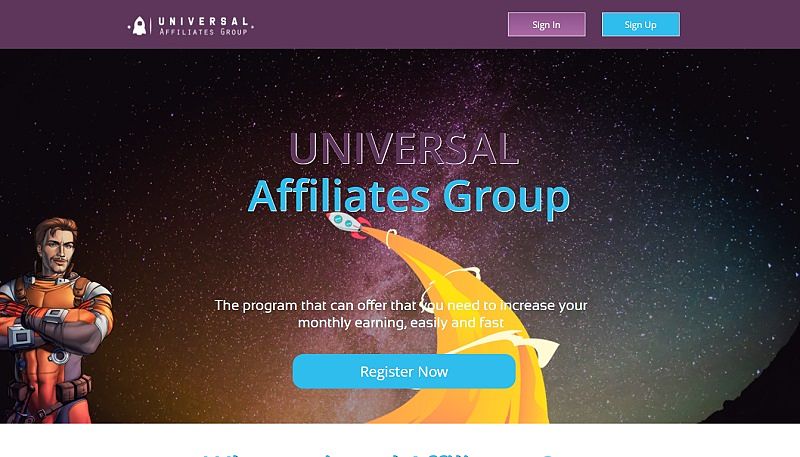 Universal Affiliates Group website & screenshot