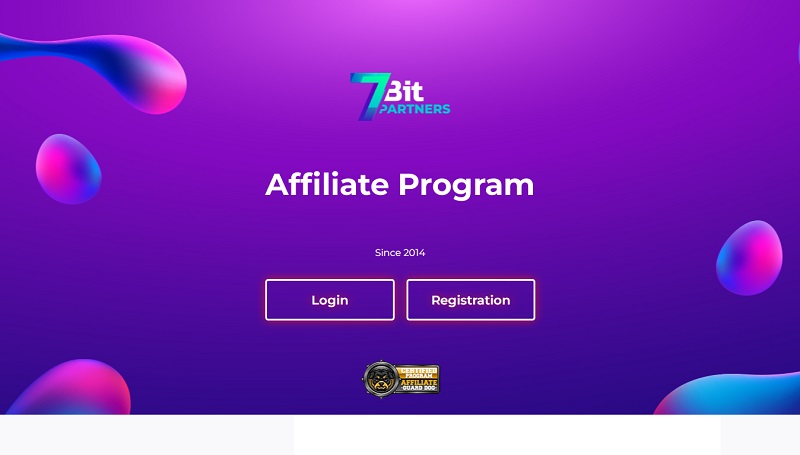 7Bit Partners website & screenshot with commission plans