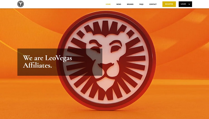 LeoVegas Affiliates website & screenshot with commission plans