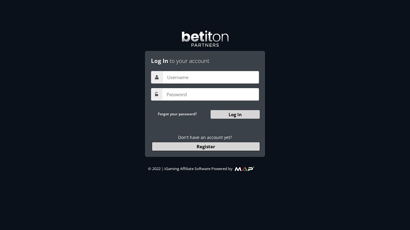 BetItOn Partners website & screenshot with commission plans